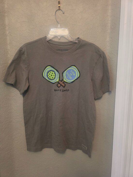 Life Is Good Other - Life is Good Men's Green Pickleball Graphic Short Sleeve Tee Shirt S EUC